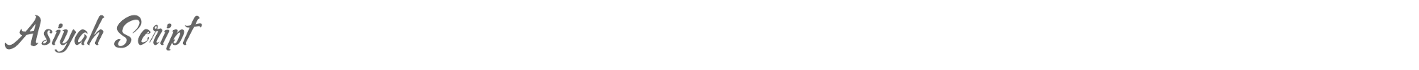 Sample characters Asiyah Script Font